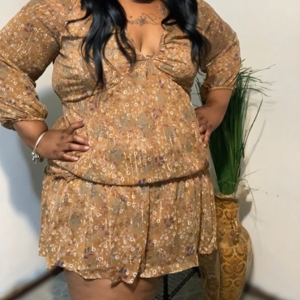 Floral Brown Dress